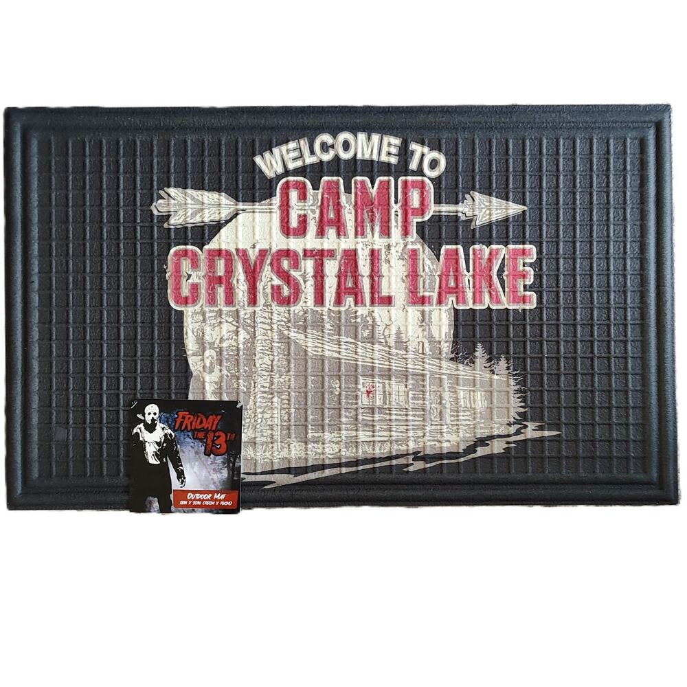 Friday the 13th Camp Crystal Lake Outdoor Doormat Rubber Backed 18" x 30"